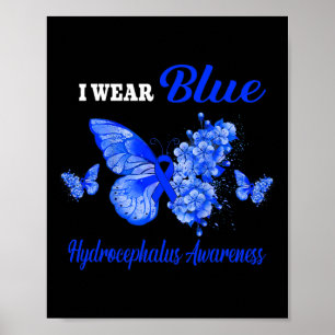 Bewusstsein, dass ich Blue Butterfly trage Poster