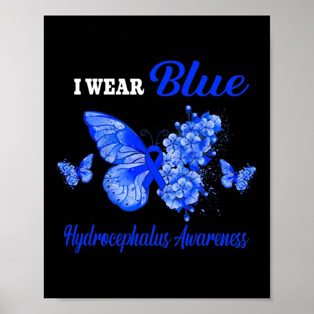 Bewusstsein, dass ich Blue Butterfly trage Poster (Vorne)