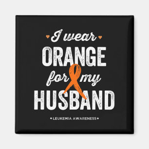 Bewusstsein, dass ich Orange für meinen Mann trage Magnet