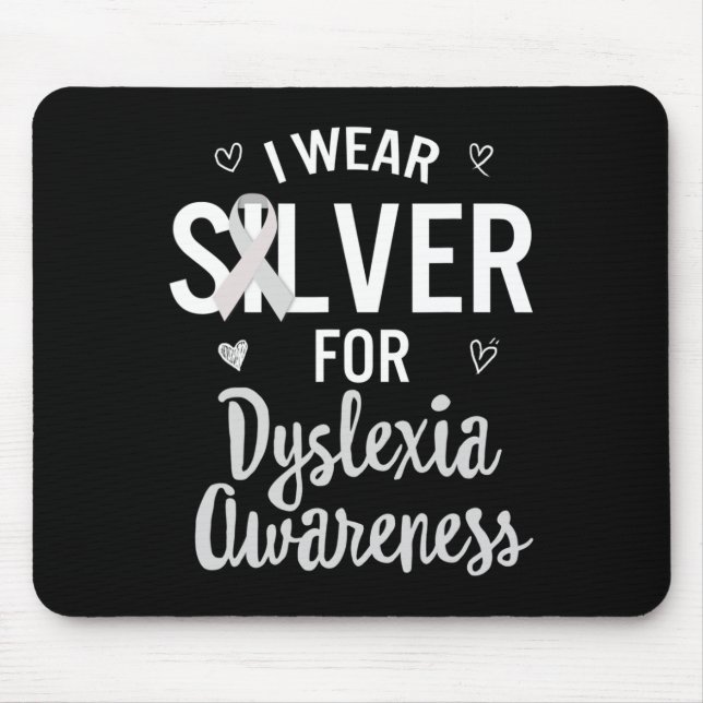 Bewusstsein, dass ich Silver Ribbon Learning Readi Mousepad (Vorne)