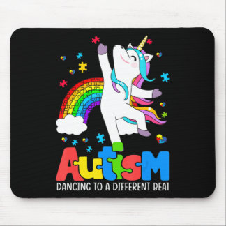 Bewusstsein für AutismusTee-Dabbing Einhorn-Tanzpu Mousepad