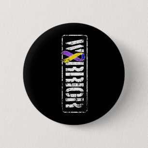 Bewusstsein für Blasenkrebs - Military Warrior Rib Button