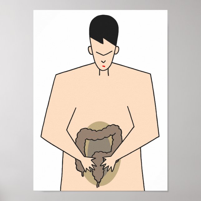 Bewusstsein für Darmerkrankungen. Poster (Vorne)