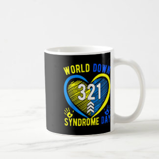 Bewusstsein für das Blaue Gelbe Herz 21 World-Down Kaffeetasse