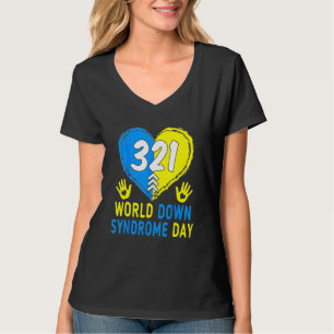 Bewusstsein für das Blaue Gelbe Herz 21 World-Down T-Shirt