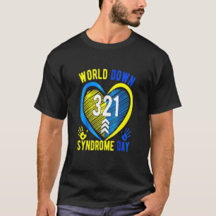 Bewusstsein für das Blaue Gelbe Herz 21 World-Down T-Shirt