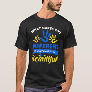 Bewusstsein für das Blaue Gelbe Herz 21 World-Down T-Shirt