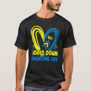 Bewusstsein für das Blaue Gelbe Herz 21 World-Down T-Shirt