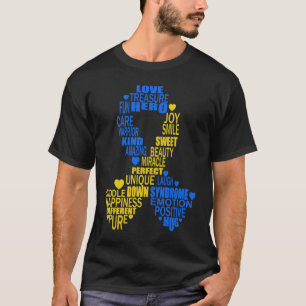 Bewusstsein für das Blaue Gelbe Herz 21 World-Down T-Shirt