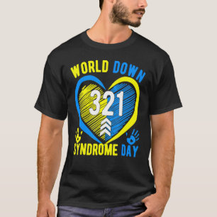 Bewusstsein für das Blaue Gelbe Herz 21 World-Down T-Shirt