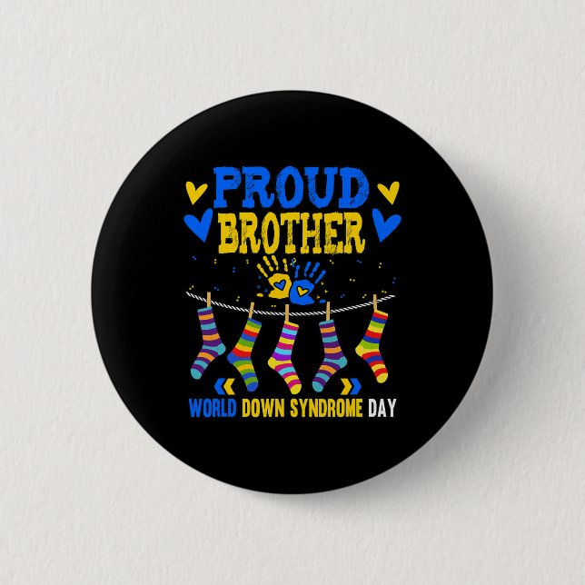 Bewusstsein für das Brother-Down-Syndrom Button (Vorderseite)