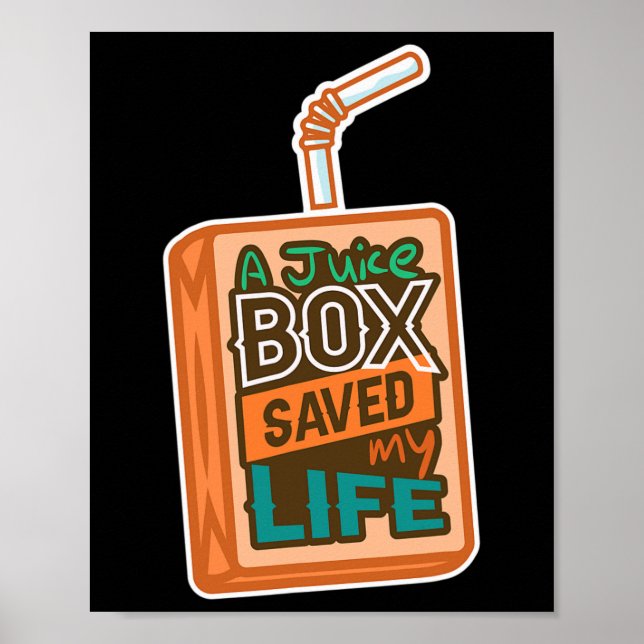 Bewusstsein für Diabetes Eine Saftbox Rettete mein Poster (Vorne)