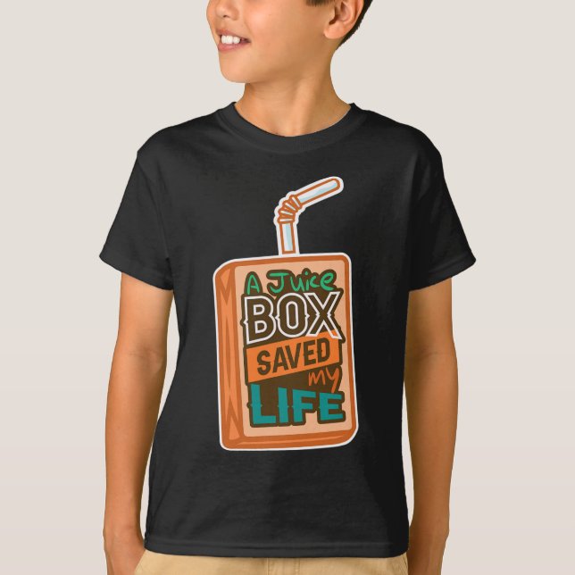 Bewusstsein für Diabetes Eine Saftbox Rettete mein T-Shirt (Vorderseite)