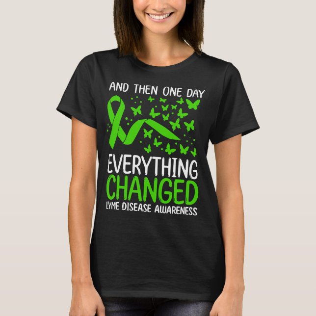 Bewusstsein für die Lyme-Krankheit des Kriegers Ri T-Shirt (Vorderseite)