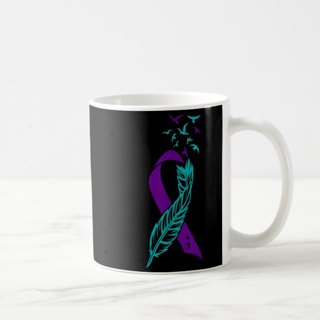 Bewusstsein für die Prävention von Feather-Suizide Kaffeetasse (Rechts)