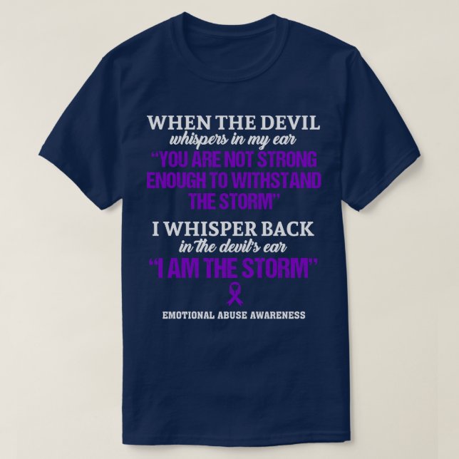Bewusstsein für emotionalen Missbrauch bin ich der T-Shirt (Design vorne)