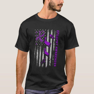 Bewusstsein für Epilepsie Patriotische US-amerikan T-Shirt