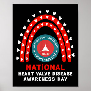 Bewusstsein für Herzkrankheiten - Herz-Valve-Erkra Poster
