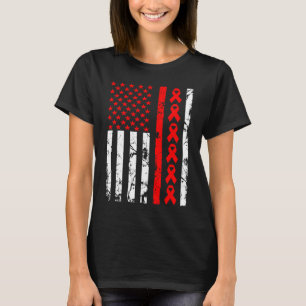 Bewusstsein für Herzkrankheiten Red Ribbon America T-Shirt