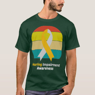 Bewusstsein für Hörstörungen bei Silber und Gold T-Shirt