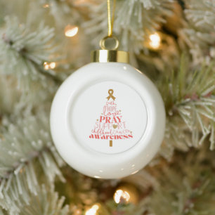 Bewusstsein für Kinderkrebs Feiertag Keramik Kugel-Ornament