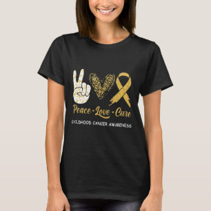 Bewusstsein für Kinderkrebs Frieden Liebe Heilung T-Shirt