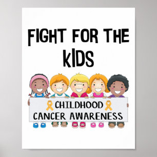 Bewusstsein für Kinderkrebs Liebenswerter Kampf fü Poster