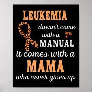 Bewusstsein für Leukämie Mama Unterstützung Leukäm Poster