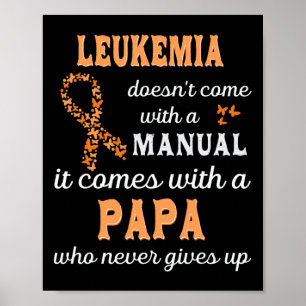 Bewusstsein für Leukämie Papa Unterstützung Leukäm Poster