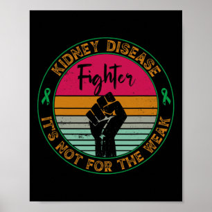 Bewusstsein für Nierenerkrankungen Retro Kämpfer K Poster