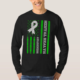 Bewusstsein für psychische Gesundheit auf der Rück T-Shirt
