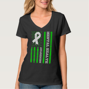 Bewusstsein für psychische Gesundheit auf der Rück T-Shirt