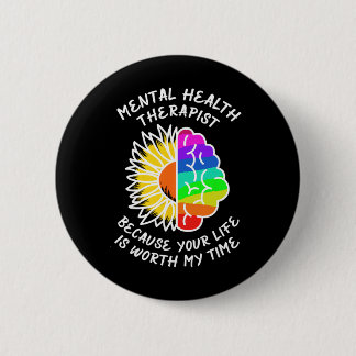 Bewusstsein für psychische Gesundheit.  Button
