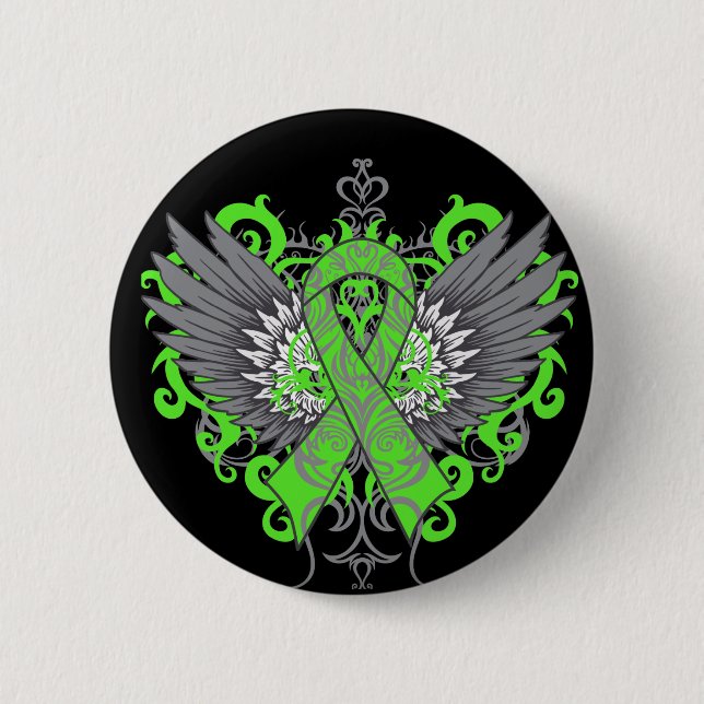 Bewusstsein für psychische Gesundheit Cool Wings Button (Vorderseite)