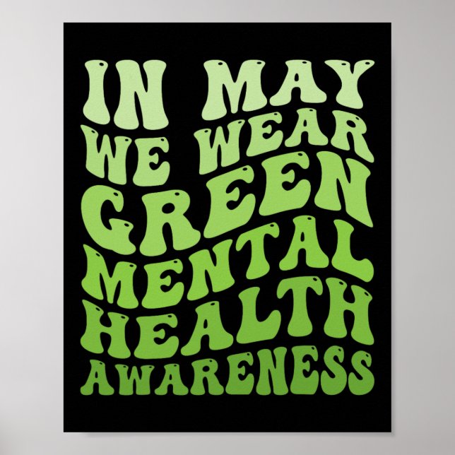Bewusstsein für psychische Gesundheit im Mai trage Poster (Vorne)