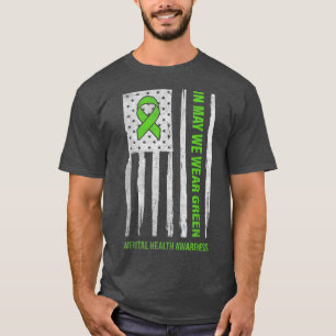 Bewusstsein für psychische Gesundheit im Mai trage T-Shirt