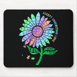 Bewusstsein für psychische Gesundheit Puzzle Sonne Mousepad
