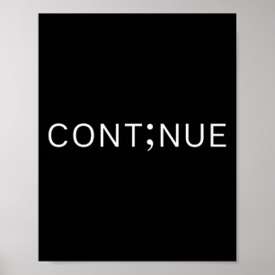 Bewusstsein für psychische Gesundheit Semicolon se Poster