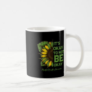 Bewusstsein für psychische Gesundheit Sonnenblumen Kaffeetasse