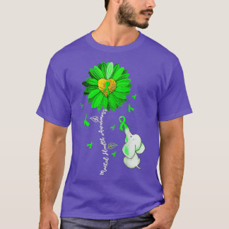 Bewusstsein für psychische Gesundheit Sonnenblumen T-Shirt