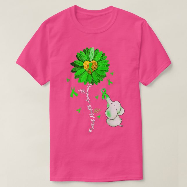 Bewusstsein für psychische Gesundheit Sonnenblumen T-Shirt (Design vorne)