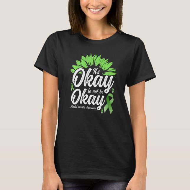 Bewusstsein für psychische Gesundheit Sonnenblumen T-Shirt (Vorderseite)