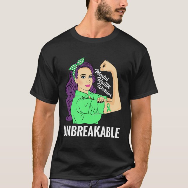 Bewusstsein für psychische Gesundheit - starker Kr T-Shirt (Vorderseite)