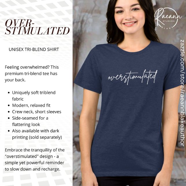 Bewusstsein für psychische Gesundheit überstimulie Tri-Blend Shirt (Von Creator hochgeladen)