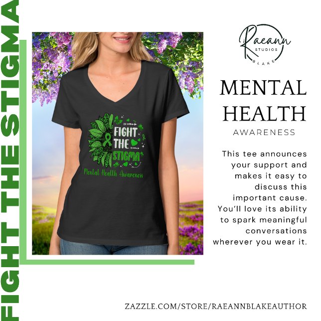 Bewusstsein für psychische Gesundheit V-Neck-T - S T-Shirt (Von Creator hochgeladen)