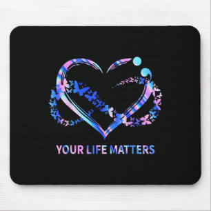 Bewusstsein für Schmetterlinge des Lebens Herz Des Mousepad
