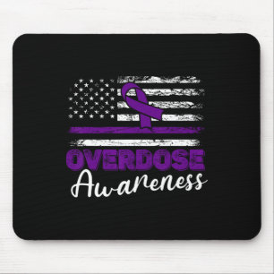 Bewusstsein für Überdosierung Lila Band Drogenabhä Mousepad