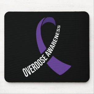 Bewusstsein für Überdosierung Lila Band Drogenabhä Mousepad