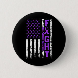 Bewusstsein für Überdosierung Lila Band USA-Flagge Button