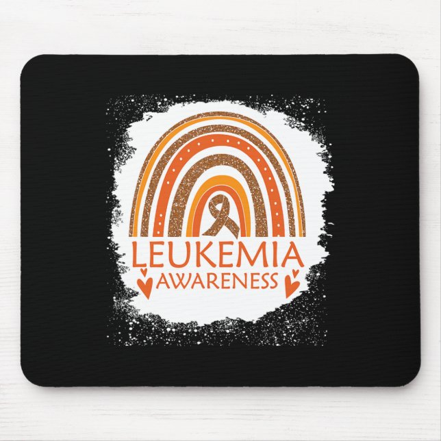 Bewusstsein gebleicht Regenbogen Orange Ribbon Män Mousepad (Vorne)